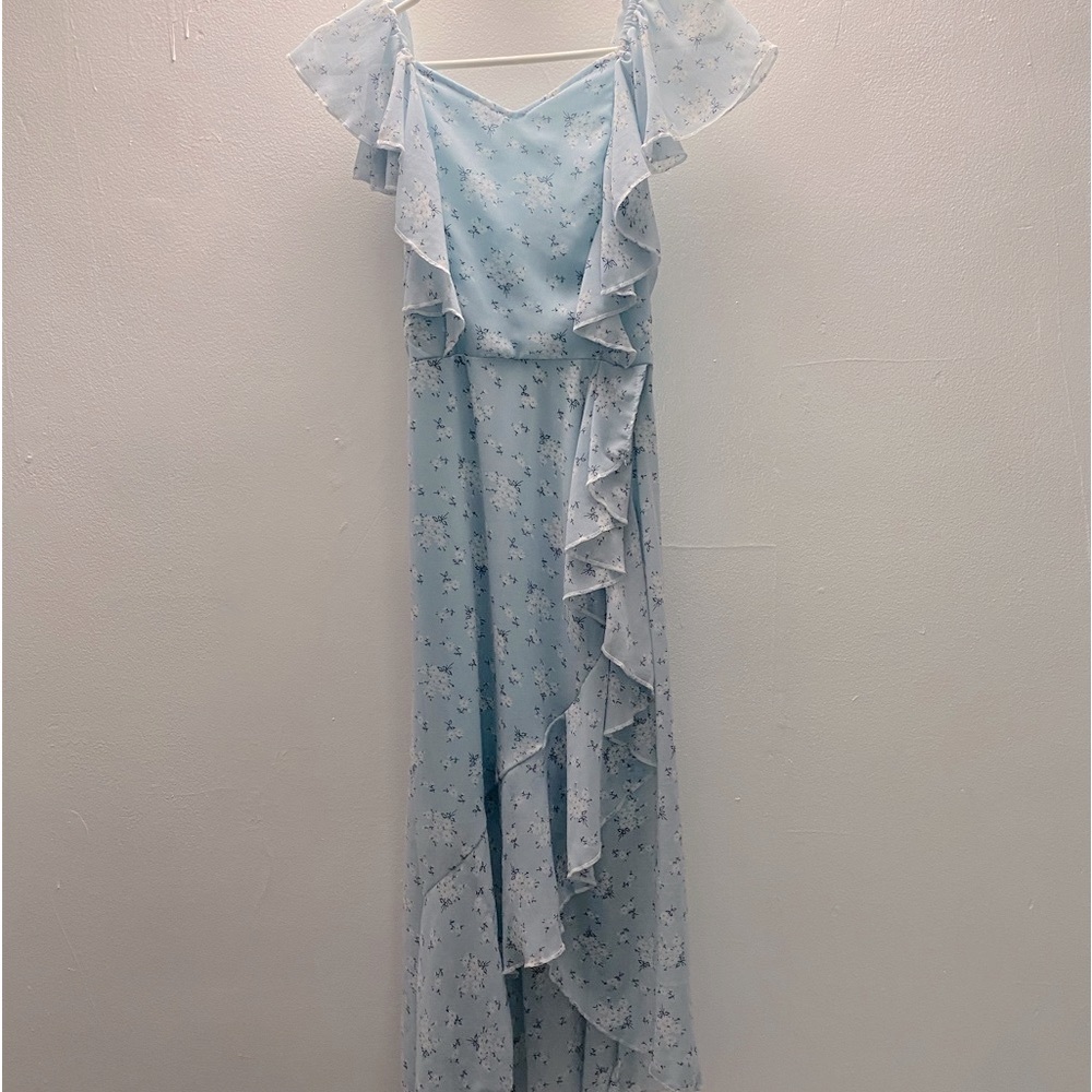 Light blue flower dress size:M